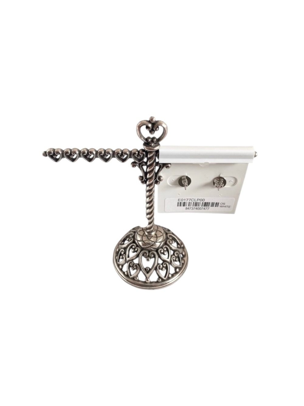 new Lassaire ᪥ Simulated Diamond Bezel Stud Earrings ᪥ Platinum Plated Silver - Picture 10 of 16